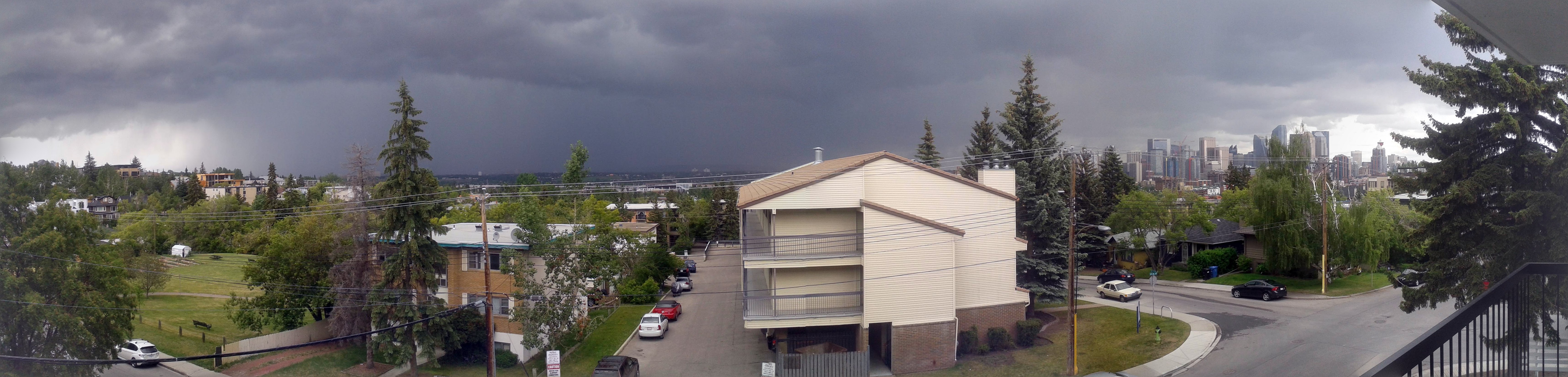 Bankview, Storm, from the balcony